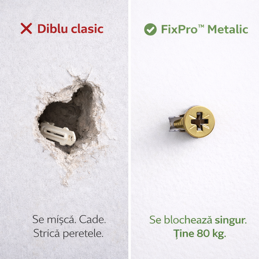 FixPro™ Dibluri Metalice Extensibile + Șuruburi — kit complet
