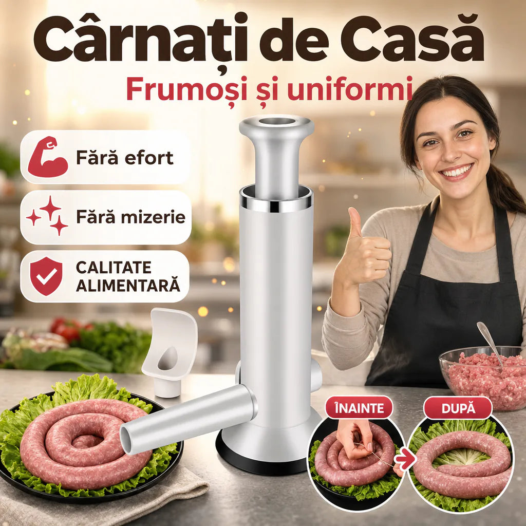 Mașină Manuală Profesională pentru Cârnați și Chiftele