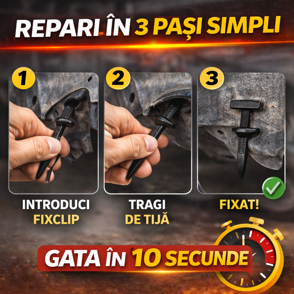 Set Clipsuri auto pentru fixare plastic (50 bucăți + 50 GRATIS)