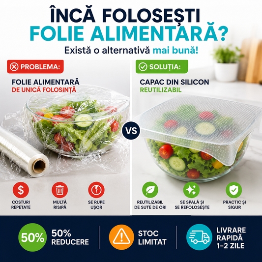 EcoFresh™ 4 Capace Japoneze Reutilizabile Din Silicon - Diferite Mărimi