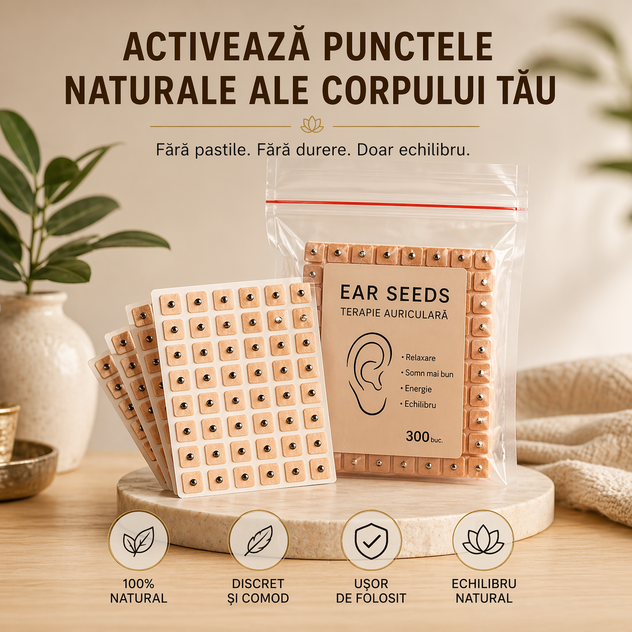 NeuroPoints™ – Kit Relaxare Auriculară - 300 buc