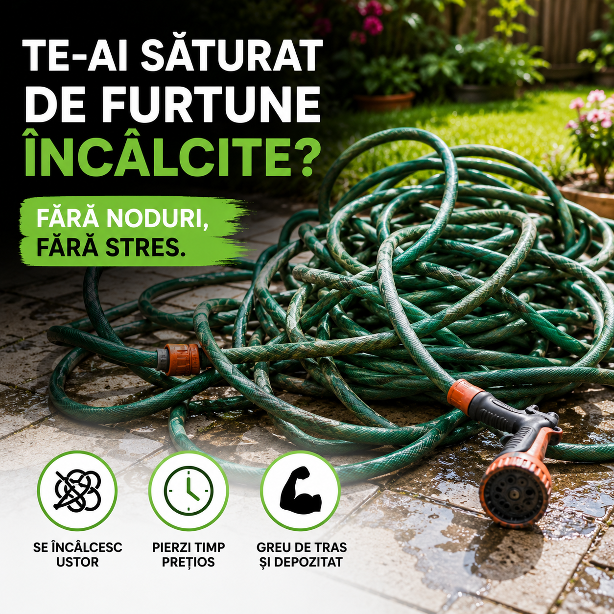 HydroFlex™ – Furtun Extensibil 30M cu 7 Funcții
