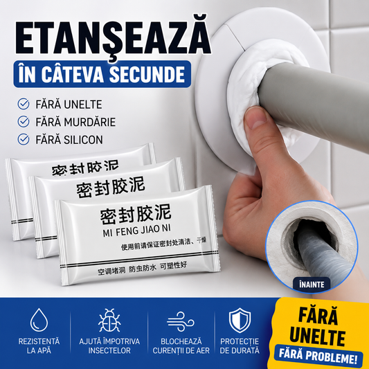 Chit de etanșare modelabilă pentru găuri, crăpături și spații din jurul țevilor și cablurilor