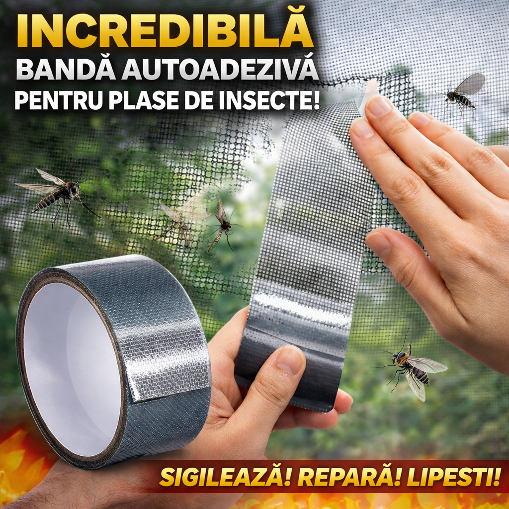 Bandă Reparare Plasă Anti-Insecte de 2 metri