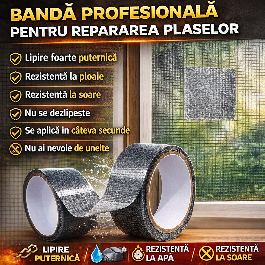 Bandă Reparare Plasă Anti-Insecte de 2 metri