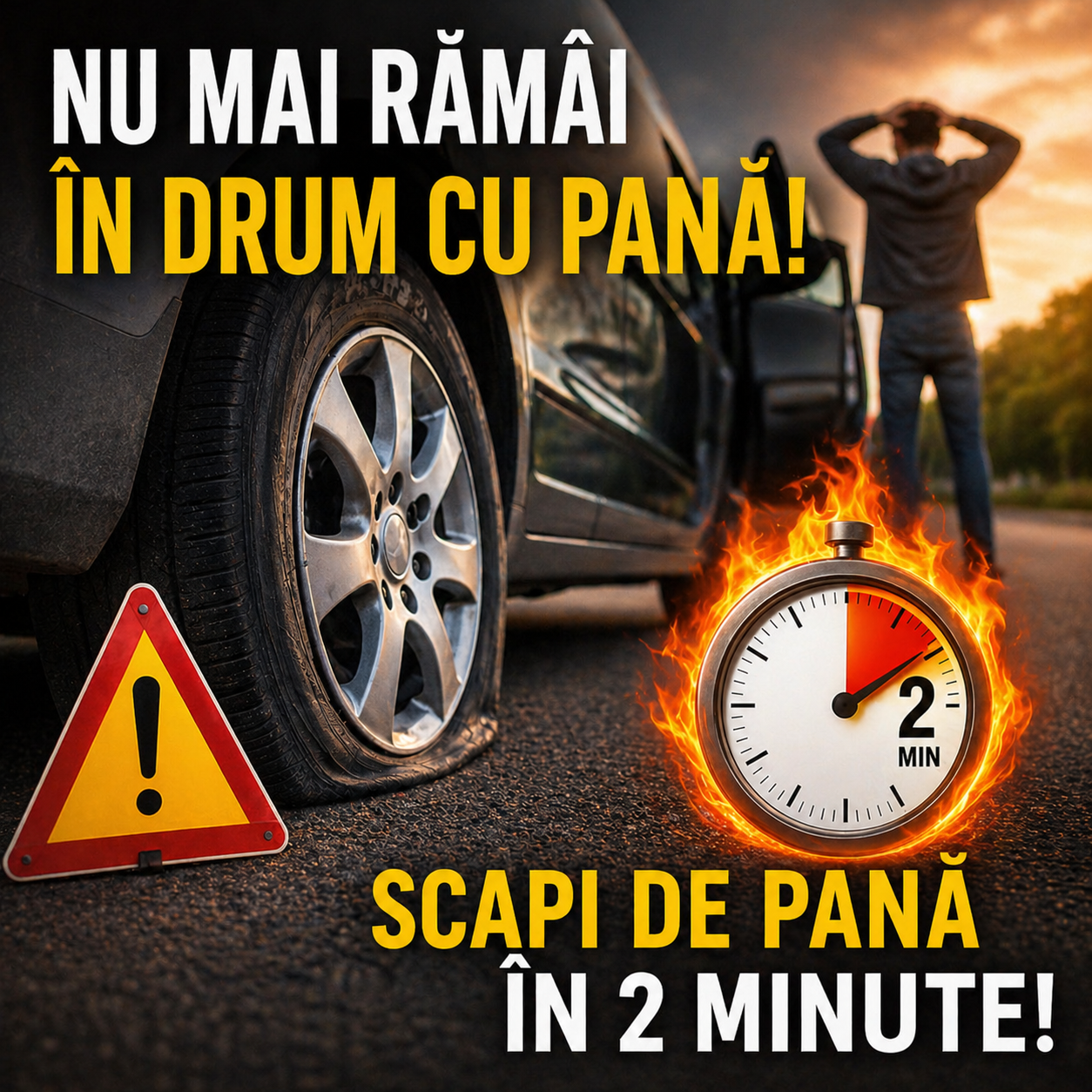 Kit de Urgență pentru Reparație Pană