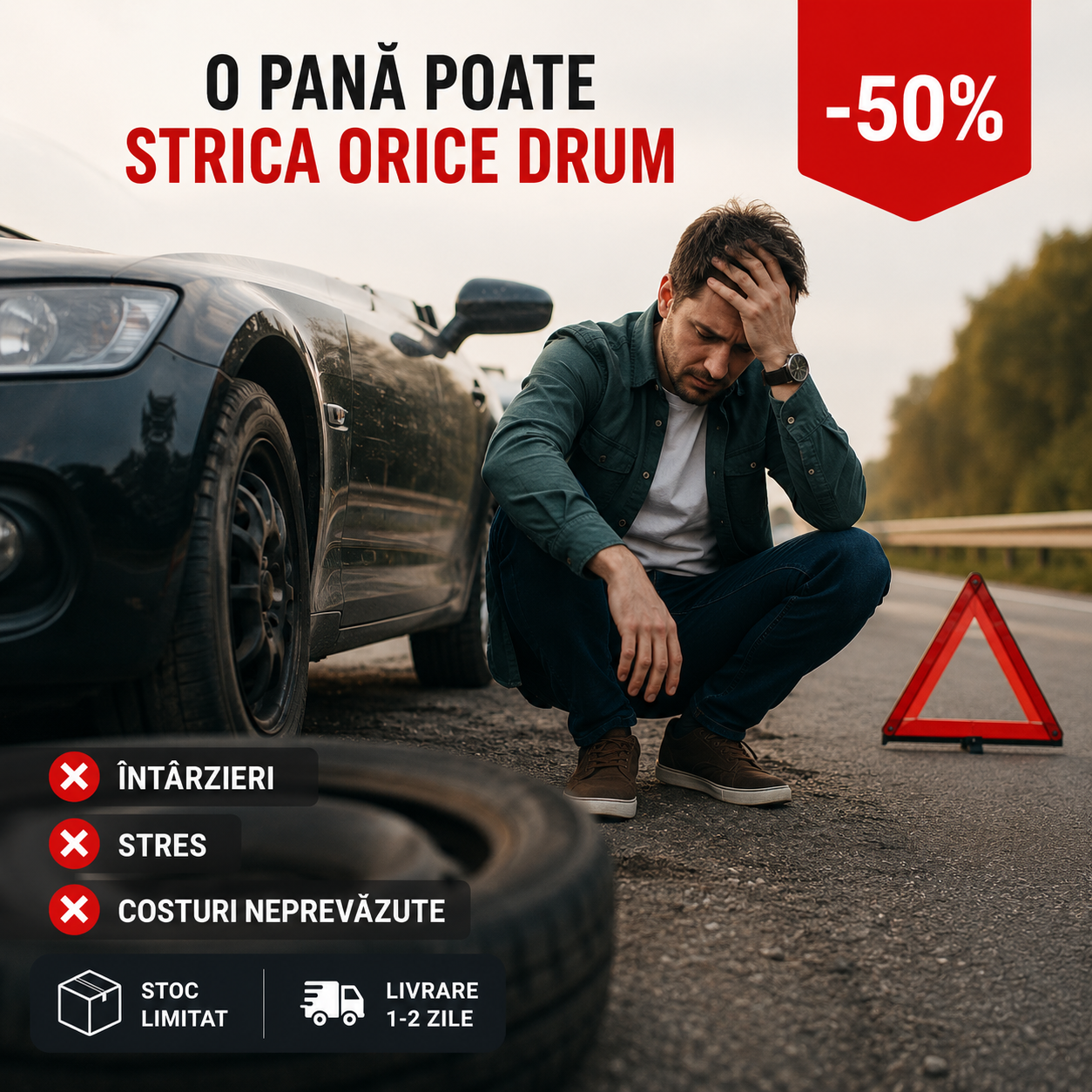 Kit complet de reparare pană – 5 Șnururi, 2 unelte și adeziv inclus