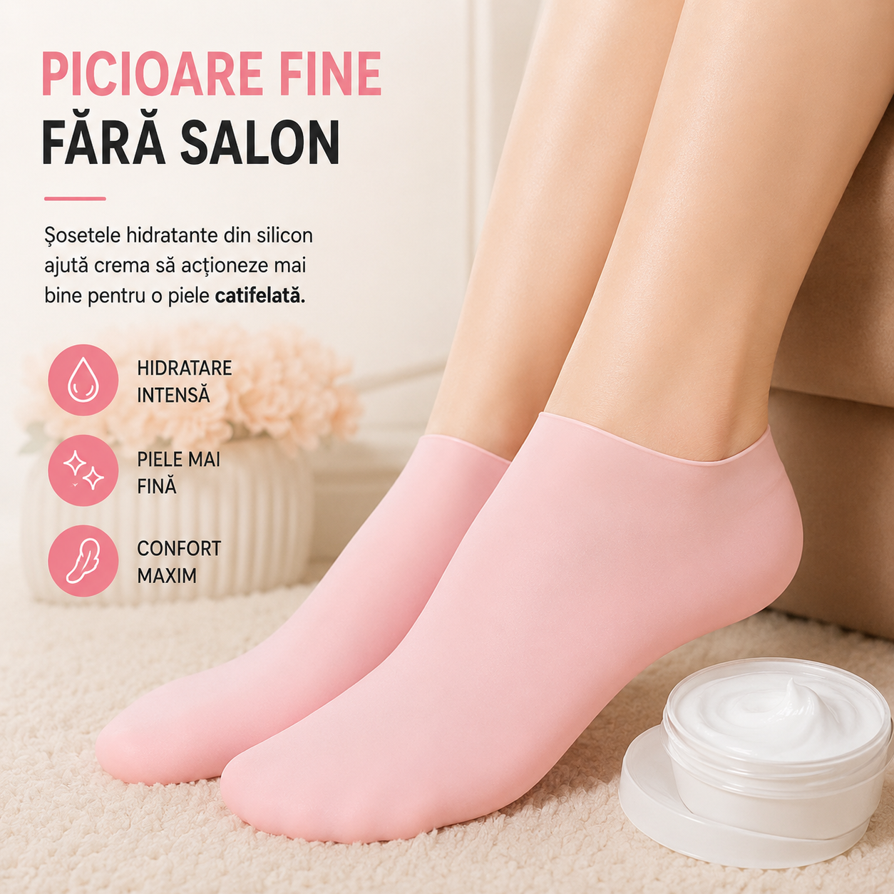 Oferta 50% Reducere - Sosete hidratante de îngrijire