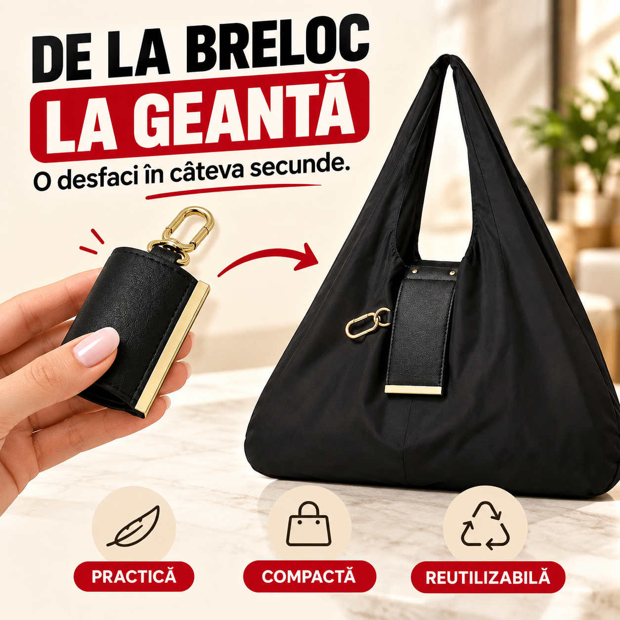FOLDA™ – Geanta 2 în 1 pentru cumpărături și călătorii