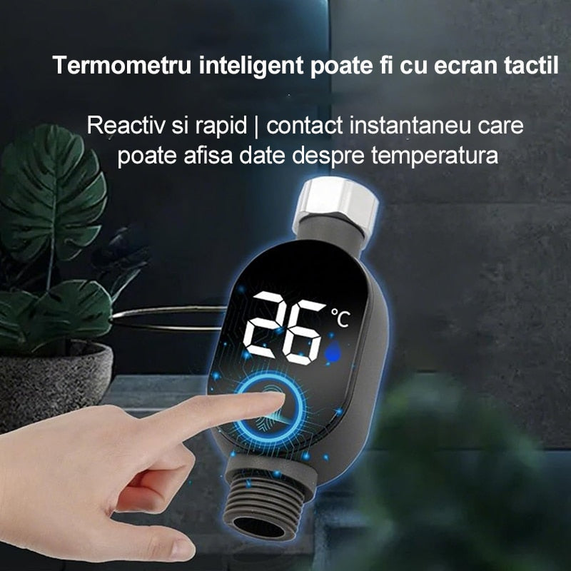 Termometru inteligent de duș cu afișaj LED și ecran tactil